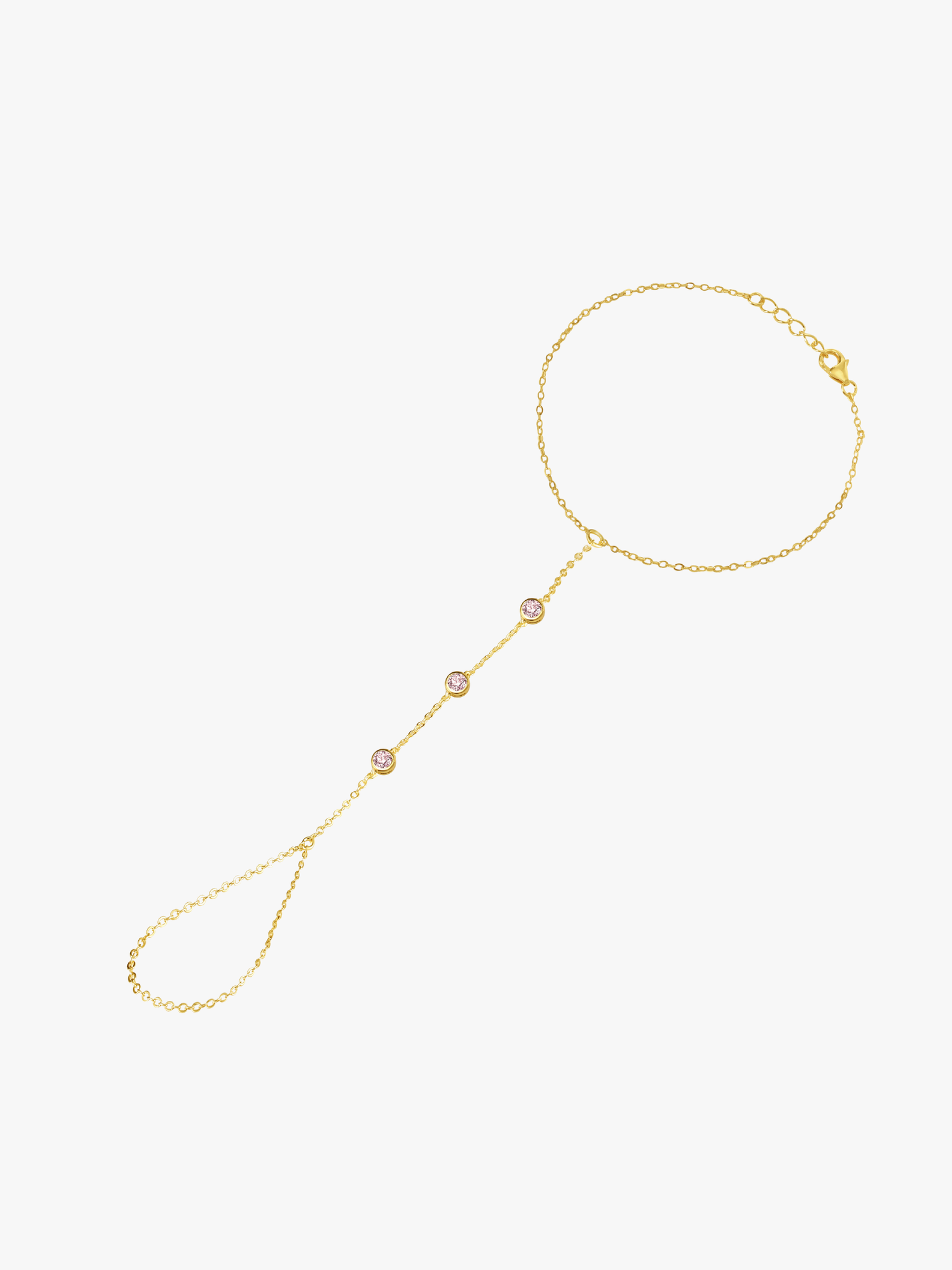 Bezel Hand Chain Bracelet