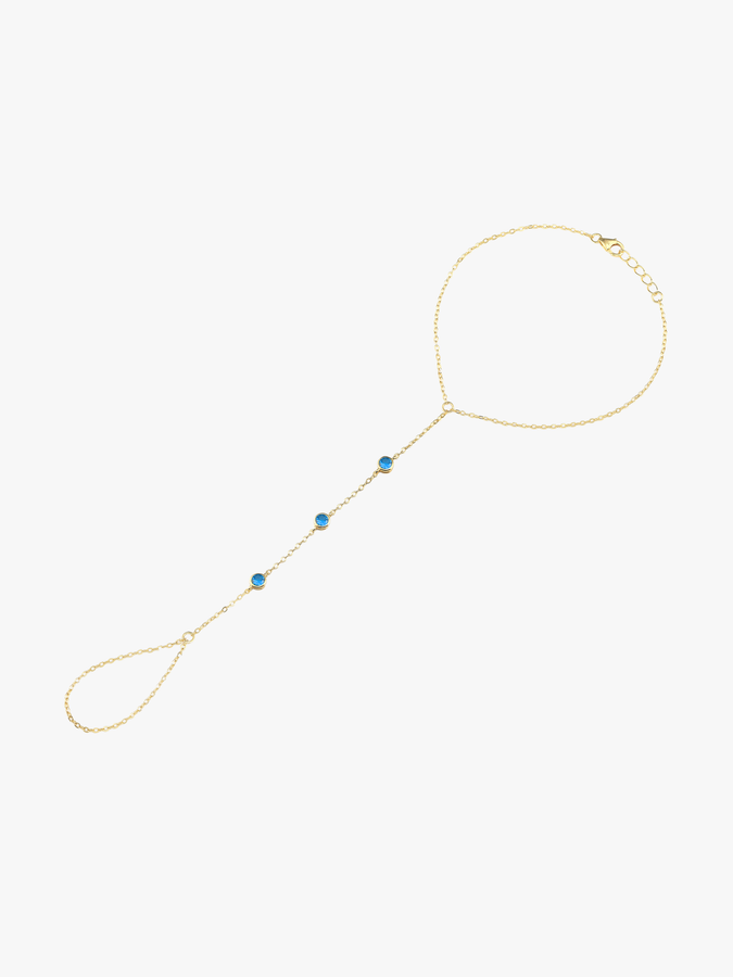 Bezel Hand Chain Bracelet