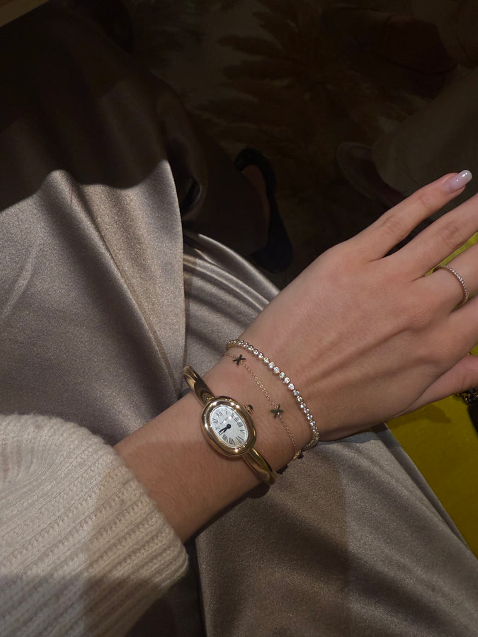 Baby Round Bezel Tennis Bracelet