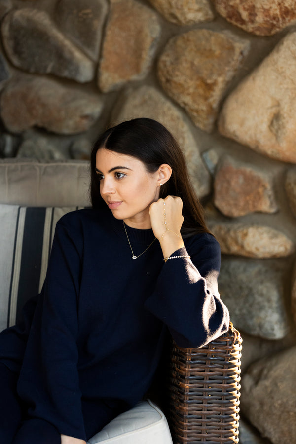 Classic Emerald Bezel Necklace
