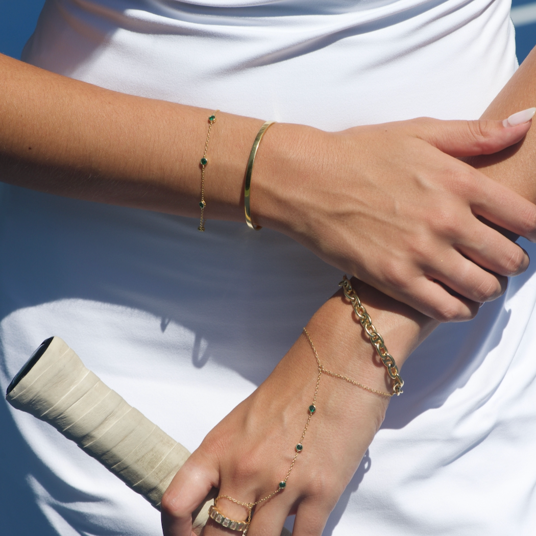 Bezel Strand Bracelet