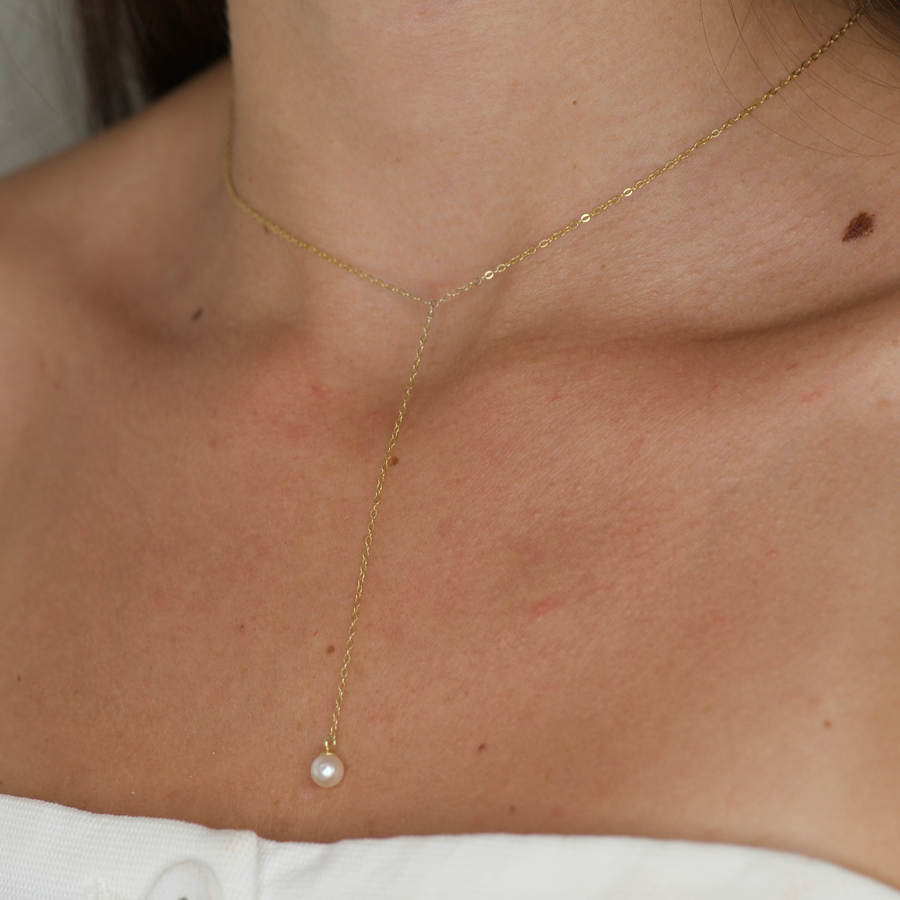 Pearl Lariat Necklace
