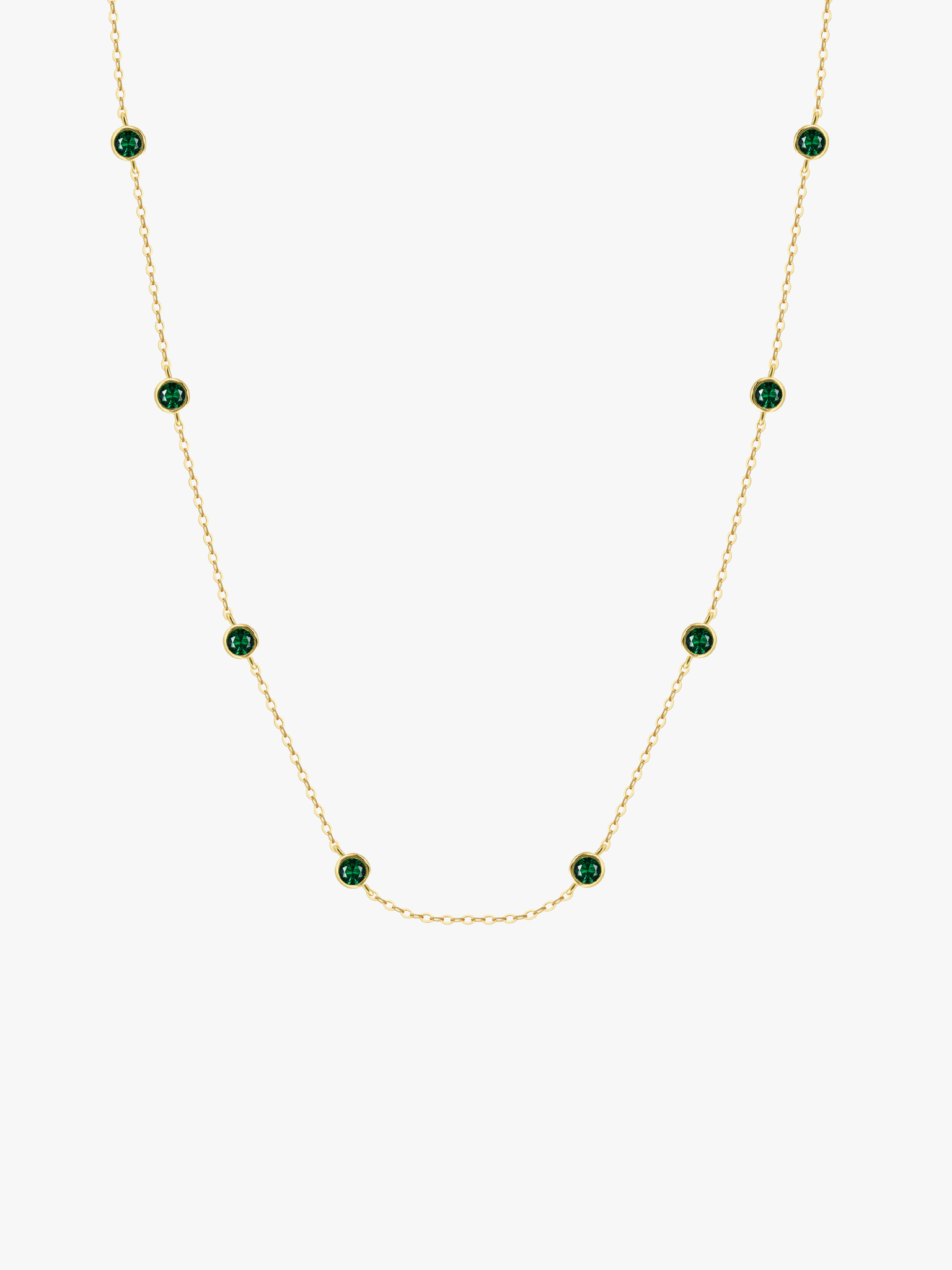 Bezel Strand Necklace