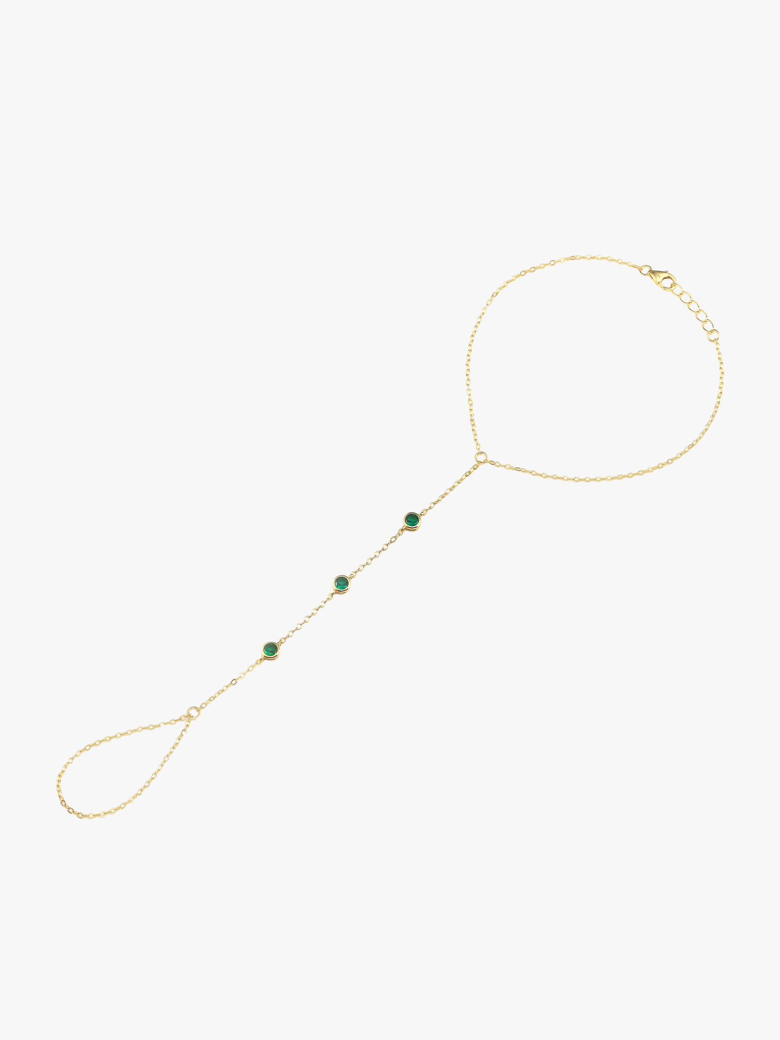 Bezel Hand Chain Bracelet