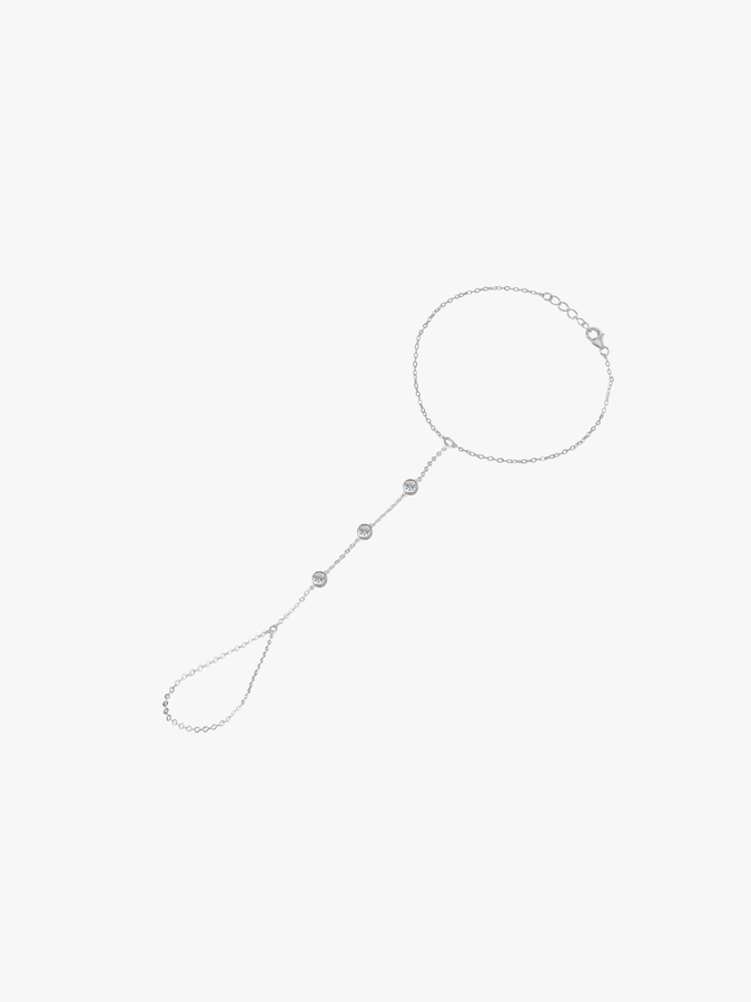 Bezel Hand Chain Bracelet