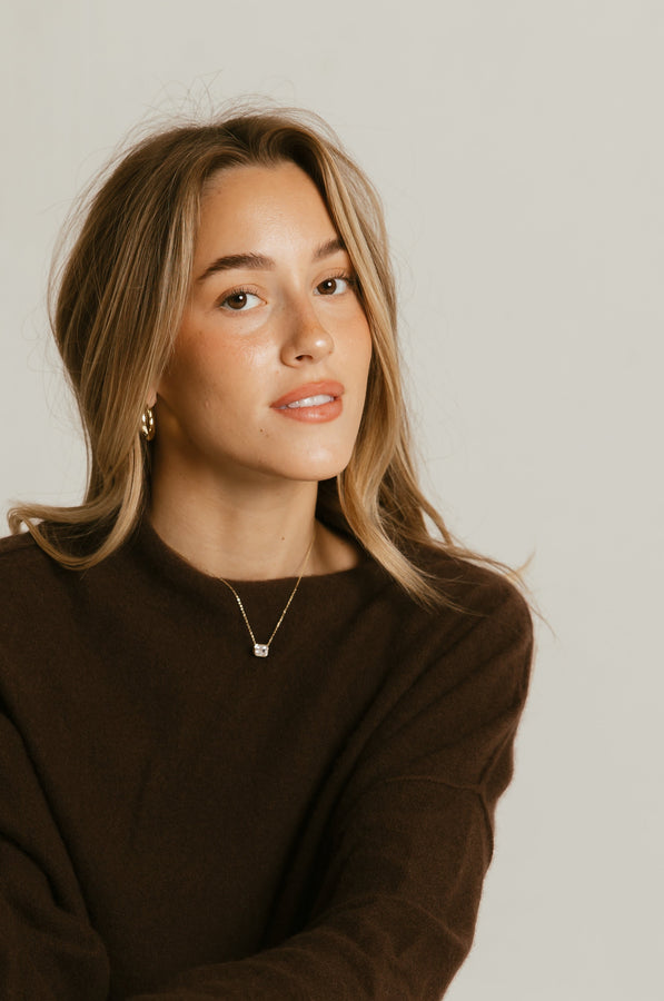 Classic Emerald Bezel Necklace